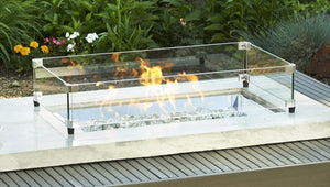 Outdoor GreatRoom Glass Wind Guard GLASS GUARD-1224 - The Outdoor Fireplace Store