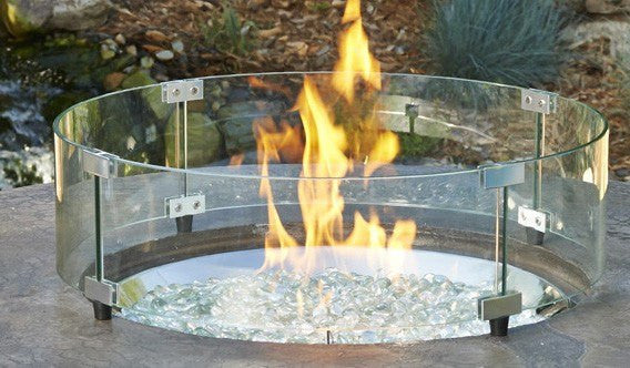 Outdoor GreatRoom Glass Wind Guard GLASS GUARD-20-R - The Outdoor Fireplace Store