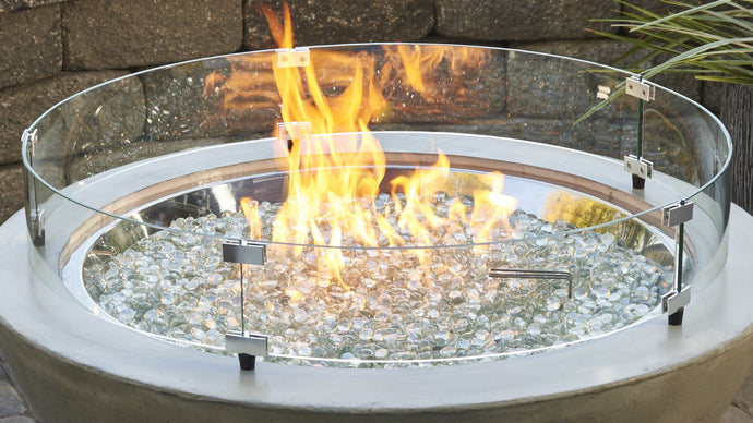 Outdoor GreatRoom Glass Wind Guard GLASS GUARD-30-R - The Outdoor Fireplace Store