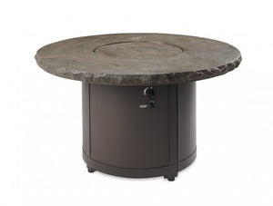 Outdoor GreatRoom Beacon Gas Fire Pit Table Marbleized Noche Chat Height BC-20-MNB - The Outdoor Fireplace Store