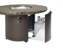 Load image into Gallery viewer, Outdoor GreatRoom Beacon Gas Fire Pit Table Marbleized Noche Chat Height BC-20-MNB - The Outdoor Fireplace Store