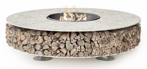 AK47 Design Zero Keramik Bianco Greco 1500 mm Wood-Burning Fire Pit