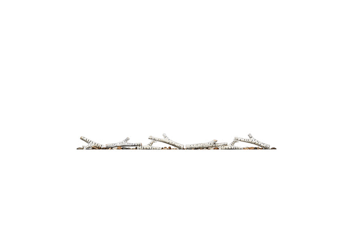 Birch log set with rocks for Entice™ 50 - NEF-BLRAK50 - The Outdoor Fireplace Store