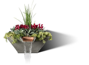 Slick Rock Cascade Square Water and Planter Bowl - The Outdoor Fireplace Store