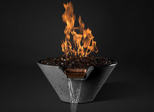 Slick Rock 34" Cascade Conical Fire on Glass - Match Lit - The Outdoor Fireplace Store