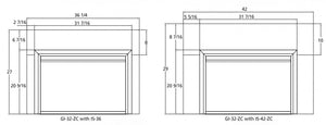 Outdoor GreatRoom Zero-Clearance Electric Fireplace Insert in 36"/4"H - The Outdoor Fireplace Store