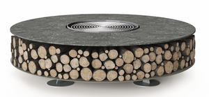 AK47 Design Zero Keramik Nero Ombrato 1500 mm Wood-Burning Fire Pit