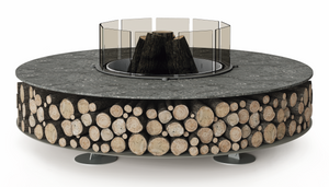 AK47 Design Zero Keramik Nero Ombrato 1500 mm Wood-Burning Fire Pit