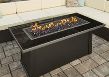 Load image into Gallery viewer, Outdoor GreatRoom Linear Monte Carlo Fire Pit Table Black Glass Top - The Outdoor Fireplace Store