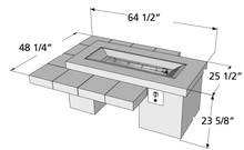 Load image into Gallery viewer, Outdoor GreatRoom Linear Uptown Fire Pit Table Black Granite UPT-1242 - The Outdoor Fireplace Store