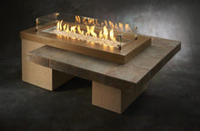 Load image into Gallery viewer, Outdoor GreatRoom Linear Uptown Fire Pit Table Brown Porcelain Tile - The Outdoor Fireplace Store