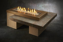 Load image into Gallery viewer, Outdoor GreatRoom Linear Uptown Fire Pit Table Brown Porcelain Tile - The Outdoor Fireplace Store