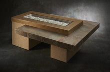 Load image into Gallery viewer, Outdoor GreatRoom Linear Uptown Fire Pit Table Brown Porcelain Tile - The Outdoor Fireplace Store