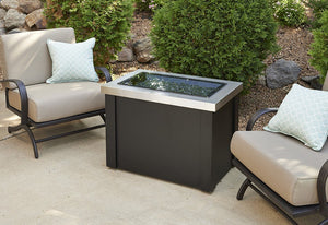 Outdoor GreatRoom Providence Fire Pit Table Stainless Steel Top - The Outdoor Fireplace Store