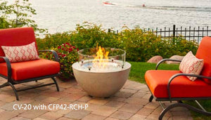 Outdoor GreatRoom Round Cove Fire Bowl 20" Supercast Concrete CV-20 - The Outdoor Fireplace Store