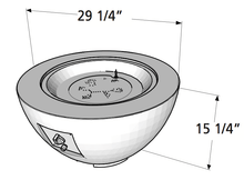 Load image into Gallery viewer, Outdoor GreatRoom Round Cove Fire Bowl 20&quot; Supercast Concrete CV-20 - The Outdoor Fireplace Store