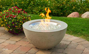 Outdoor GreatRoom Round Cove Fire Bowl 20" Supercast Concrete CV-20 - The Outdoor Fireplace Store