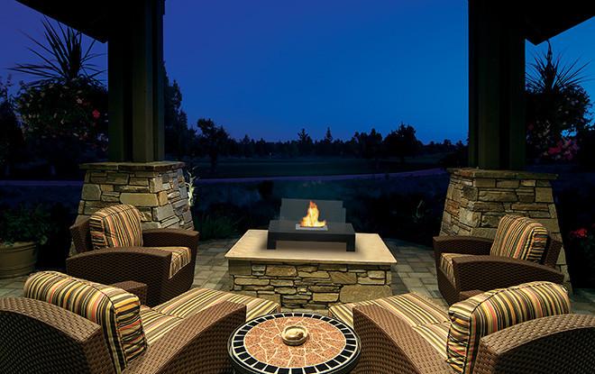 Anywhere Fireplace Gramercy Indoor/Outdoor Floor Standing - Black - The Outdoor Fireplace Store