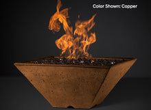 Load image into Gallery viewer, Slick Rock Ridgeline Square Fire Bowl - Match Lit - The Outdoor Fireplace Store