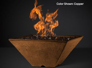 Slick Rock Ridgeline Square Fire Bowl - Match Lit - The Outdoor Fireplace Store