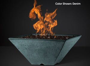 Slick Rock Ridgeline Square Fire Bowl - Match Lit - The Outdoor Fireplace Store