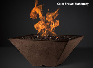 Slick Rock Ridgeline Square Fire Bowl - Electronic Ignition - The Outdoor Fireplace Store