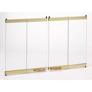 Superior Brass on Bronze Tinted Glass Panel GEP-33PB - The Outdoor Fireplace Store